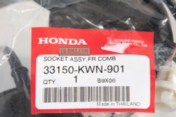 33150-KWN-901. SOCKET ASSY., HEADLIGHT. Socket T19 bulb Honda PCX 1 gen