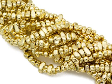 Нить гематитовых бусин, "Stones", галтовка 7-9мм