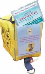 Универсальный фильтрующий малогабаритный самоспасатель (УФМС) «Шанс» - Е п/м в комплекте с салфеткой торговой марки «Эплан»