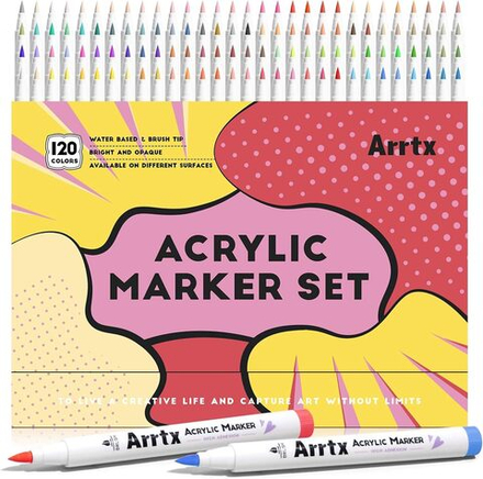 Arrtx акриловые маркеры 120 шт