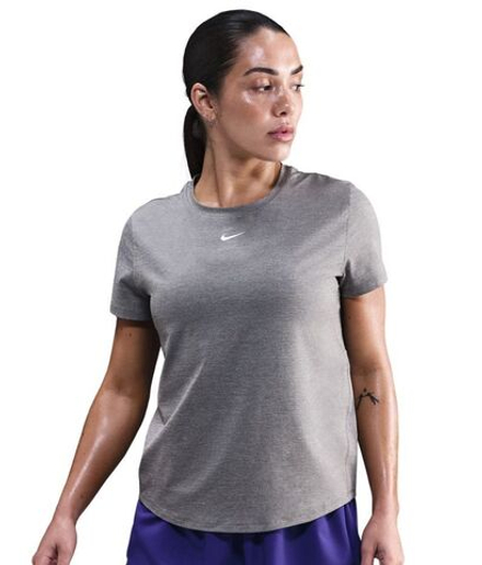 Женская теннисная футболка Nike One Classic Dri-Fit - smoke grey/htr/white