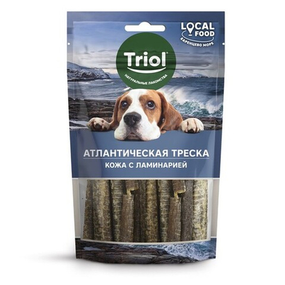 LOCAL FOOD Лакомство для собак "Кожа атлантической трески с ламинарией", 40г
