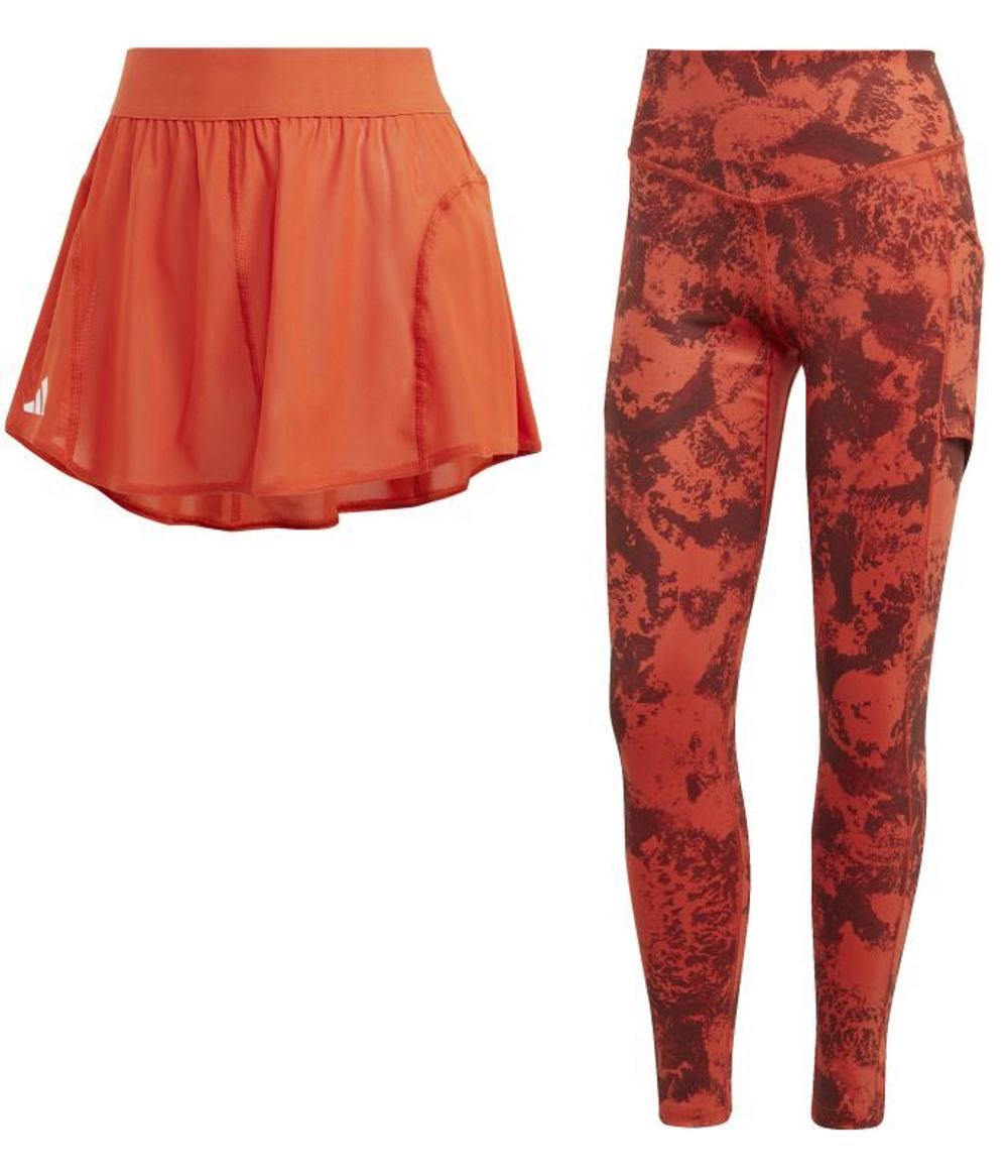 Леггинсы Adidas Paris Two in One Match Tight Leggings - preloved red