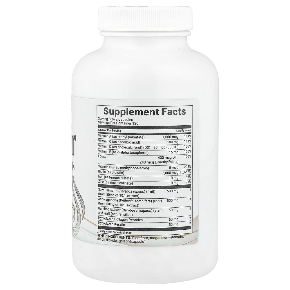 Micro Ingredients, Комплекс витаминов для волос, 240 капсул
