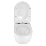 Унитаз подвесной Azario NEMI 530х360х360 безободковый, система слива "скрытое Торнадо", с быстросъемным сиденьем микролифт (AZ-1293WH)