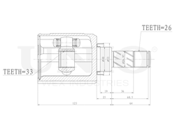 ШРУС внутренний левый UNIO CVJ-30157