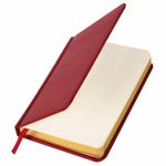 Ежедневник недатированный МАЛЫЙ ФОРМАТ 100x150 мм А6 BRAUBERG "Iguana", под кожу, 160 л., красный, 114468