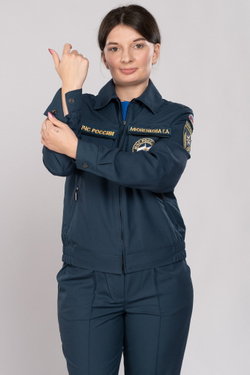 Костюм летний  женский МЧС (Патруль-240, серо-синий)