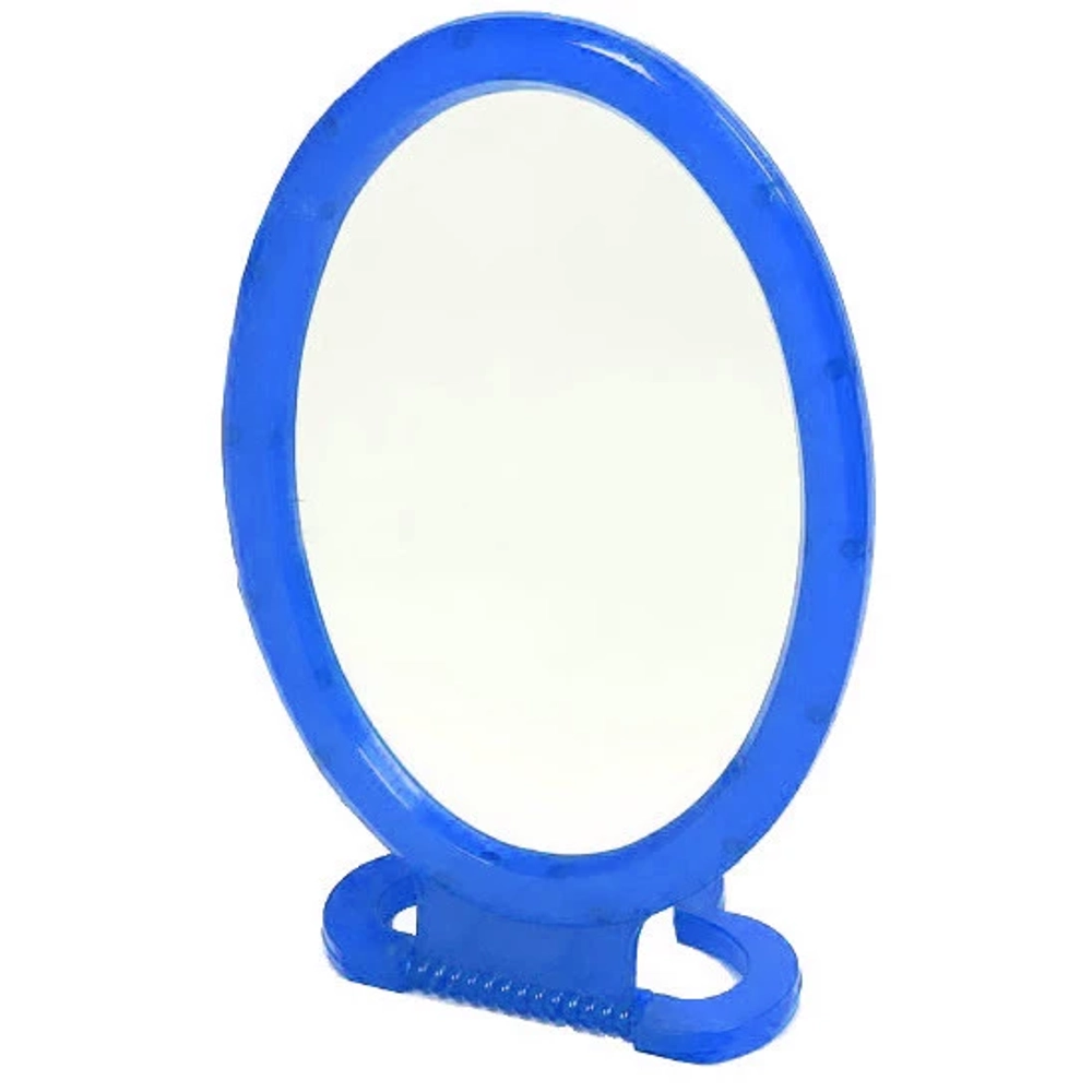 Зеркало настольное в пластиковой оправе «Практик» овал, подвесное 17*13см