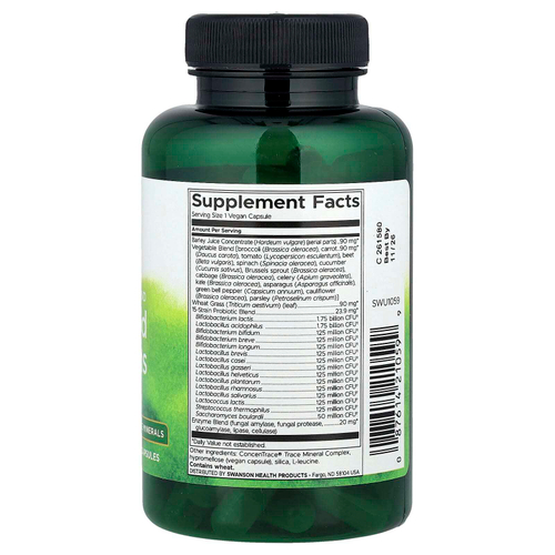 Swanson, Почвенные организмы, 90 веганских капсул