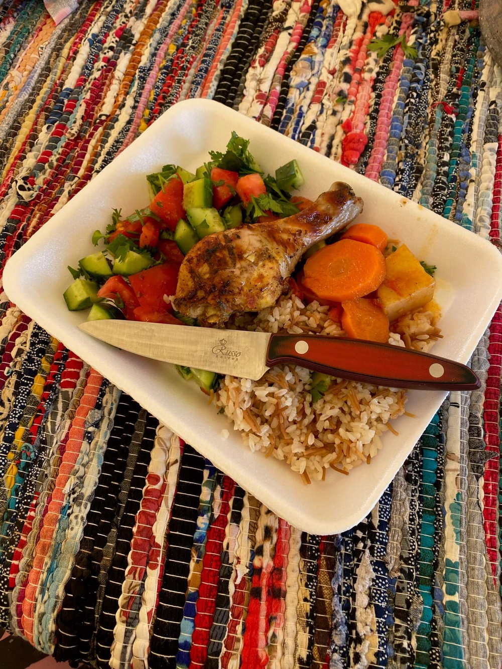 🏆Кухонный нож Alexander S AUS-8 Red G10