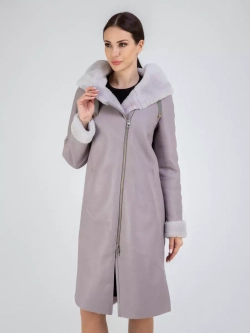 Дубленка зима натуральная удлиненная с капюшоном