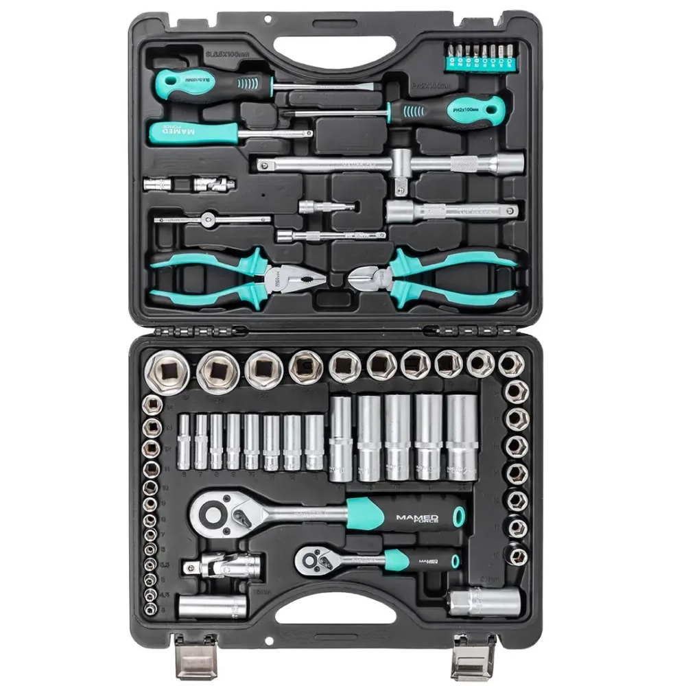 Набор инструментов 69пр.,1/4'',1/2'',(6гр.)(4-32мм) MAMEDFORCE MF-4603-5