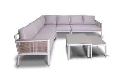 "Париж" угловой модульный диван, каркас из алюминия