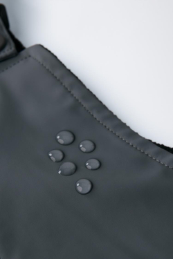ZARA ПРОРЕЗИНЕННЫЙ КОМБИНЕЗОН WATER RESISTANT, СЕРО-СИНИЙ