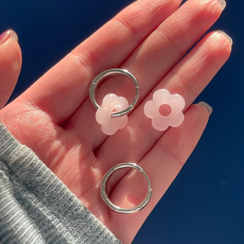 Серьги Расцвет Мини (розовый)