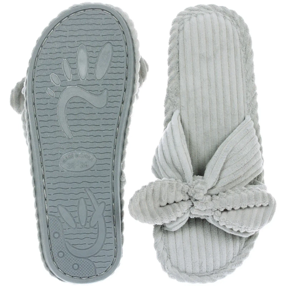 Тапочки женские домашние «COZY», цвет серо-голубой, р-р 38-39