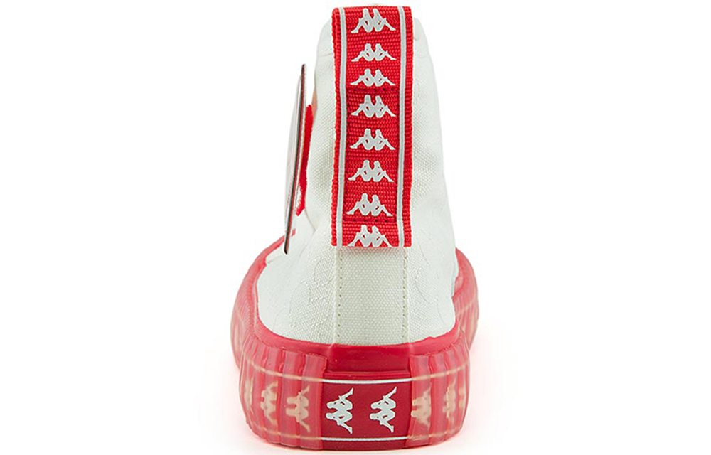Kappa Slip Resistant Abrasion Resistant High top Canvas Shoes Women"s Pink White
