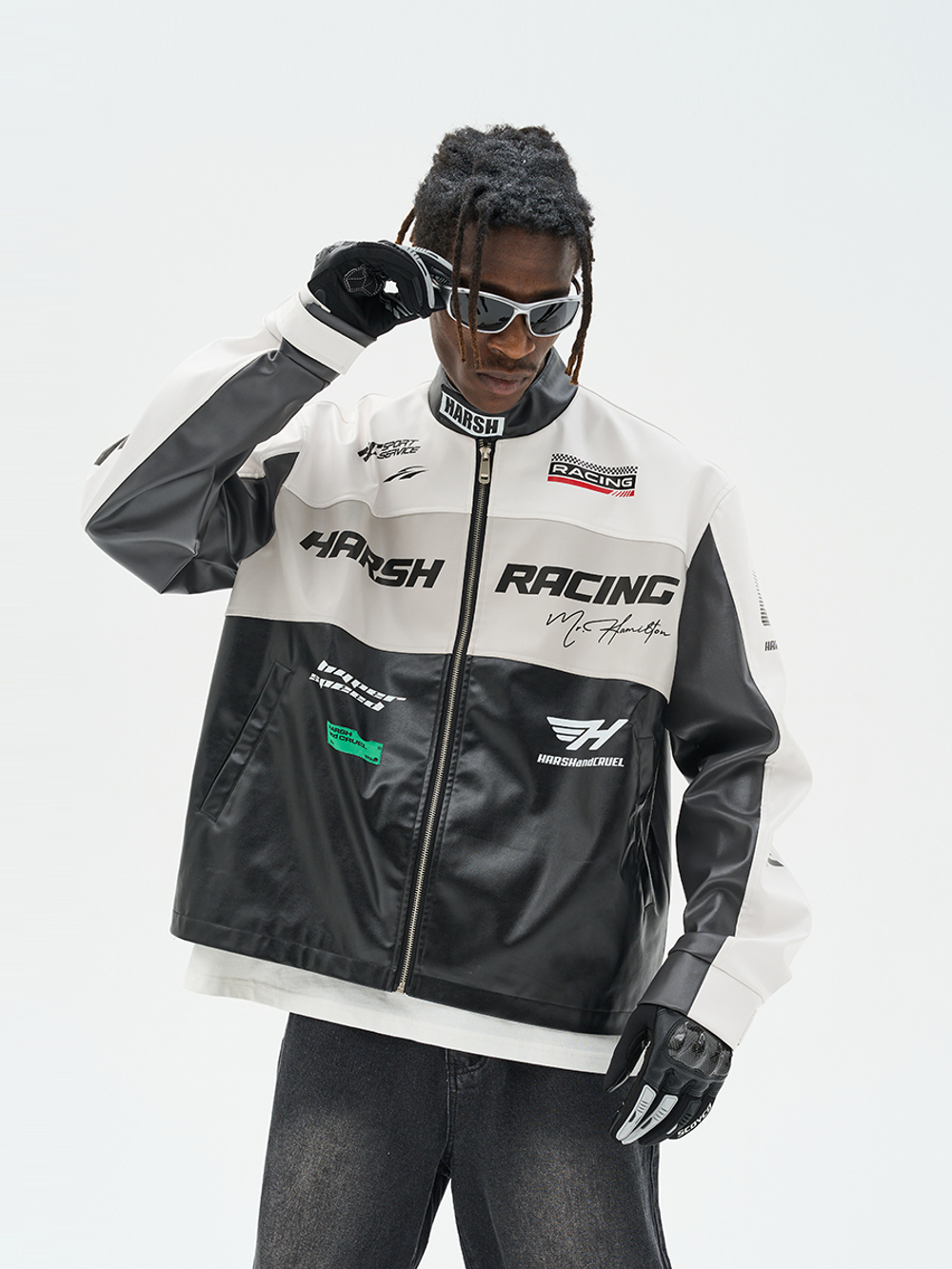 Куртка HARSHandCRUEL "Racing" V1 Leather Jacket