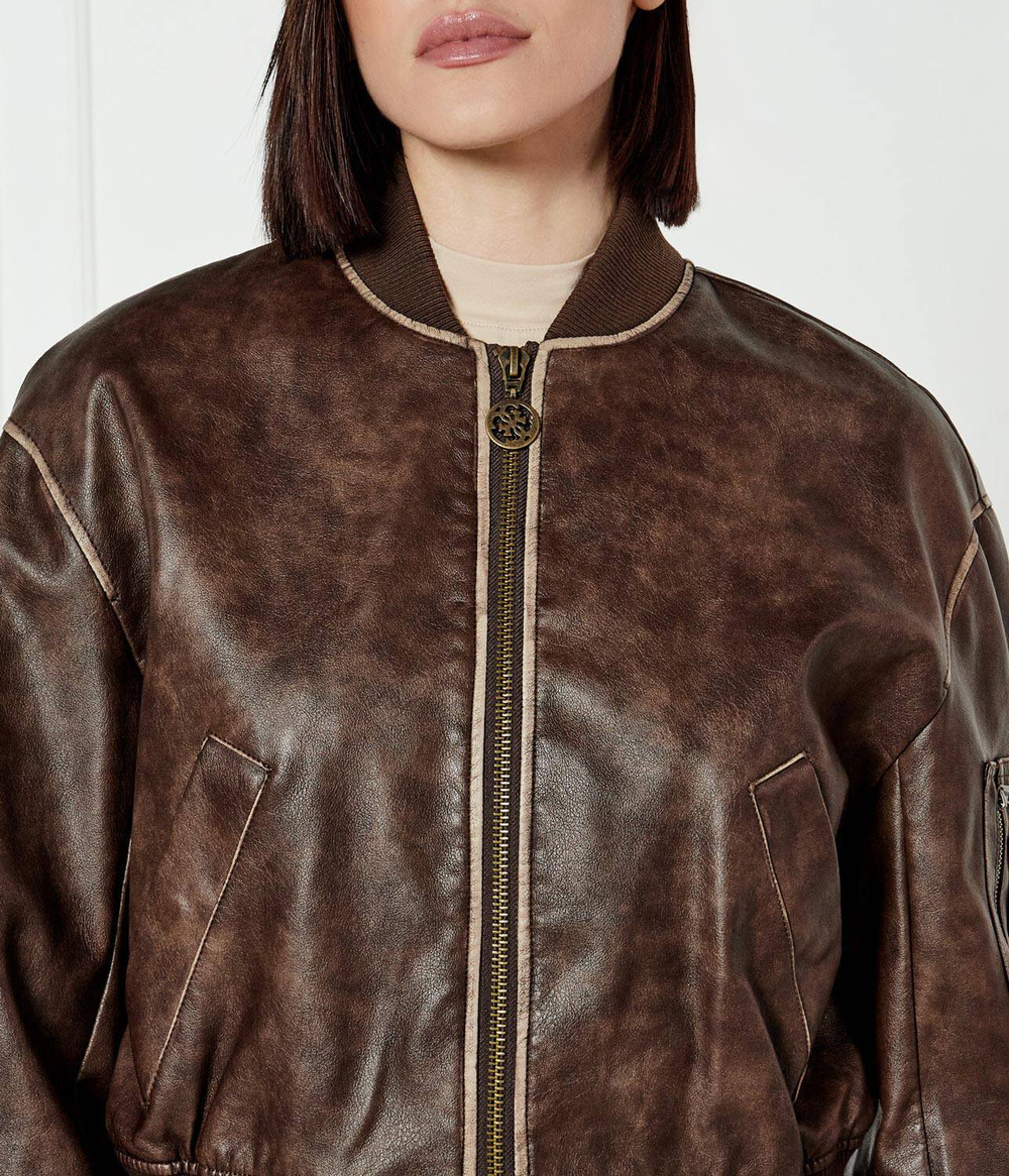 Куртка бомбер ANGELIQUE GUESS - коричневый(W5RL21 WGW40)