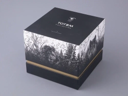 Бокал с блюдцем Тотем в подарочной упаковке, рисунок Волк, арт. 81.28374.00.1