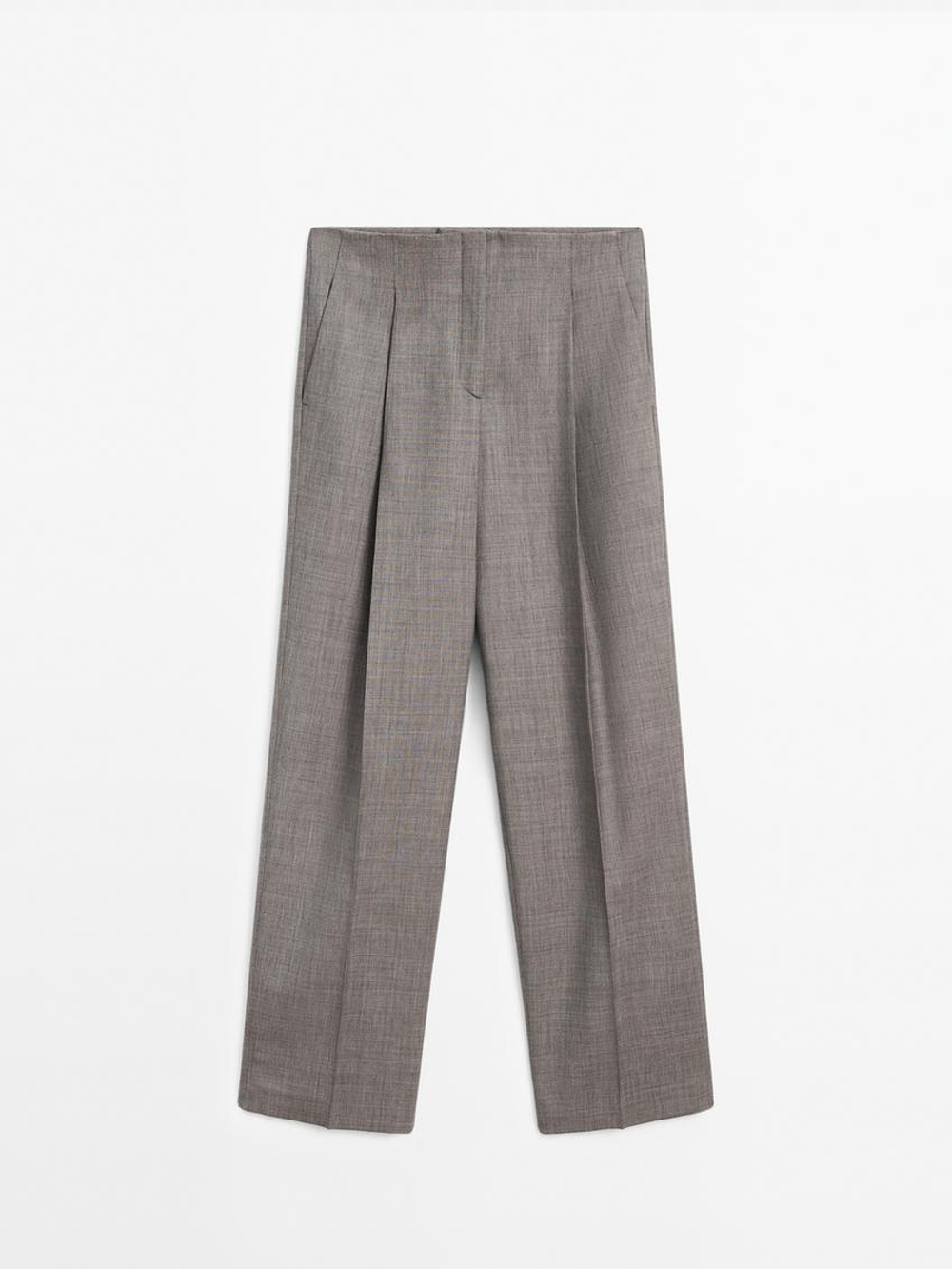 Massimo Dutti Плиссированные брюки, норка