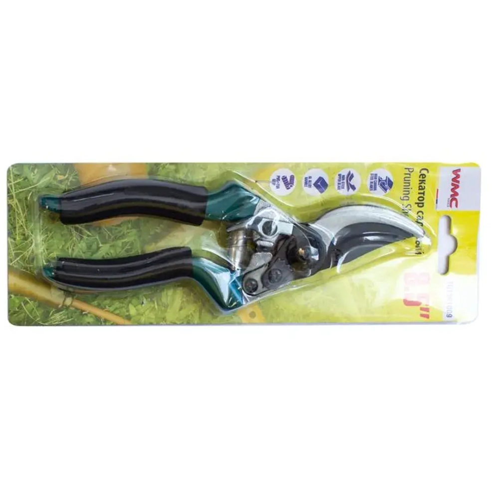 Секатор садовый с боковой фиксацией (L-220мм),в блистере WMC TOOLS WMC-TG1301009