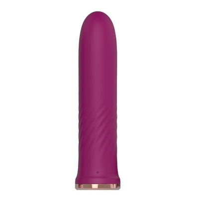 Сливовый миниатюрный вибромассажер AN Stalk - 10,2 см. (Цвет: сливовый)