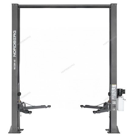 Подъемник двухстоечный 4 т, верхняя синхронизация, H=3,6 м, 380 В, серый NORDBERG N4120H-4G_3+2_380