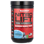 MuscleMeds, Nitro Lift ™, предтренировочный комплекс, синяя слякоть, 522 г (1,15 фунта)