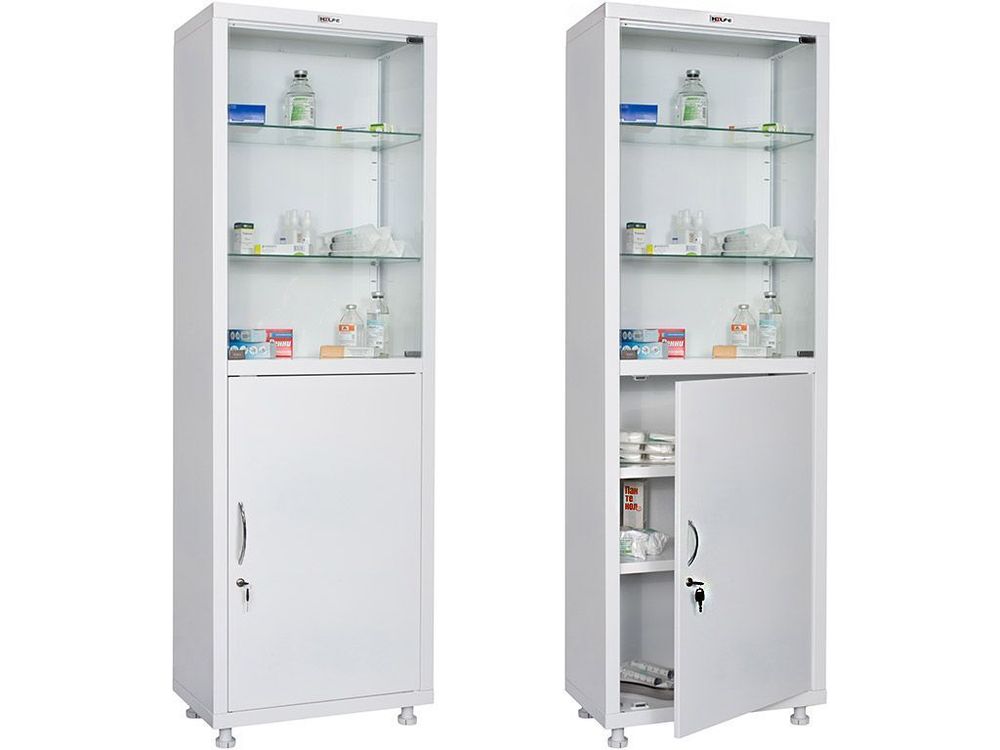 Медицинский шкаф для медикаментов HILFE МД 1 1760/SG