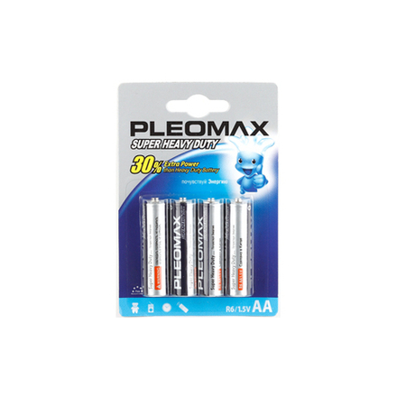 Батарейки Pleomax R6-4BL SUPER HEAVY DUTY Zinc