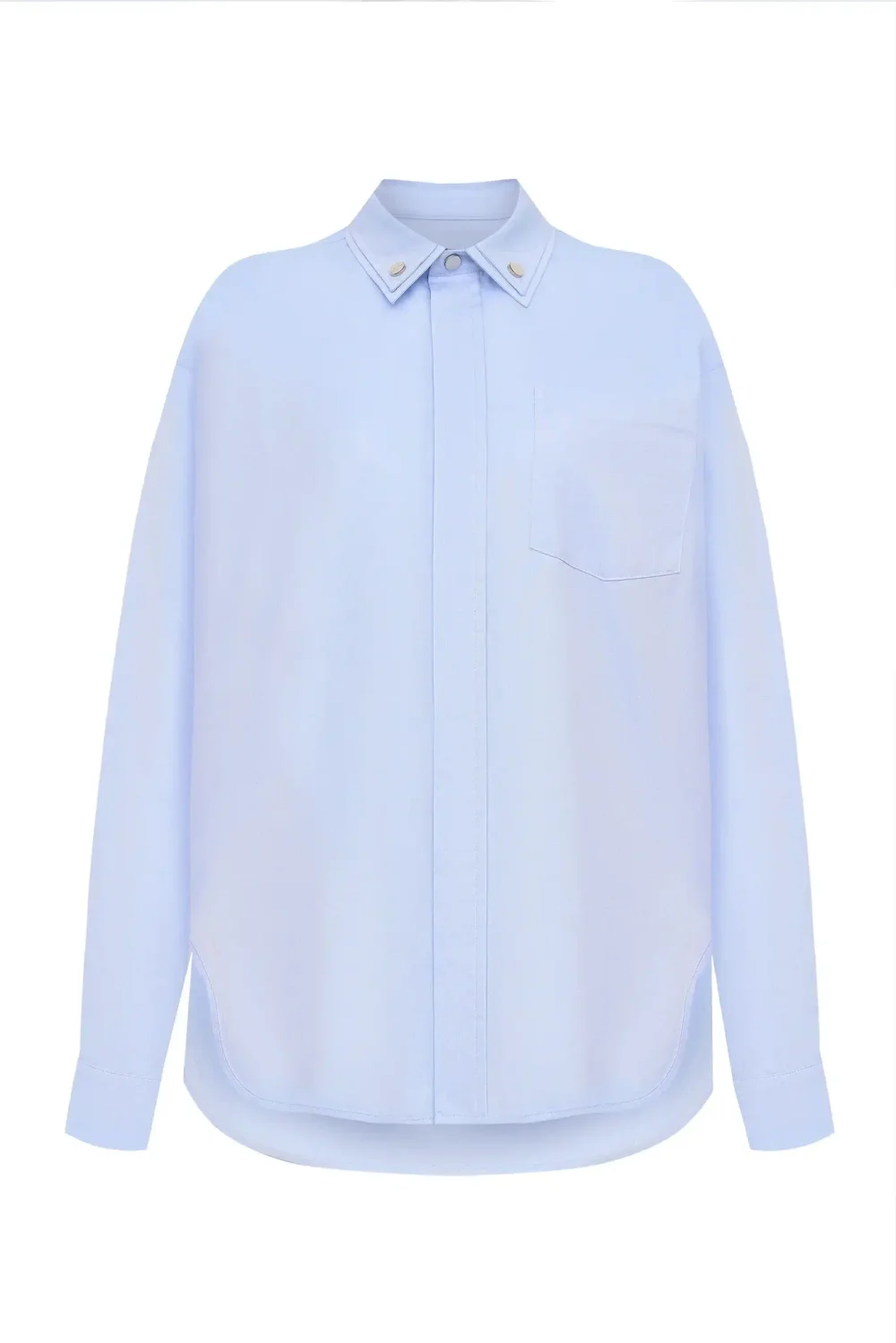 Хлопковая рубашка c кнопками на воротнике