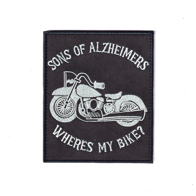 Нашивка ( Шеврон ) На Рукав Байкерская Сыны Альцгеймера / Sons Of Alzheimers 120х100 мм
