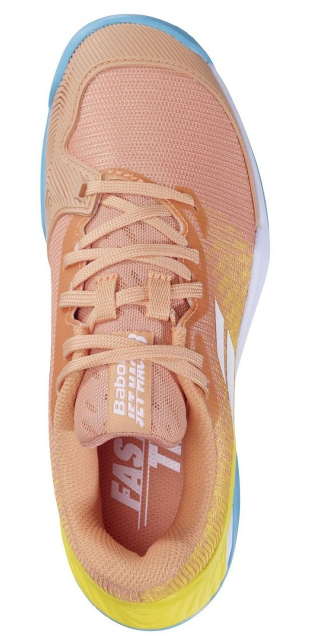 Детские теннисные кроссовки Babolat Jet Mach 3 Junior All Court - coral/gold fusion - Orange Pink