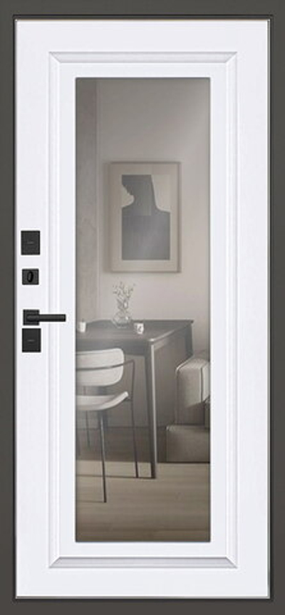 Стальная дверь Норильск с зеркалом (терморазрыв 3к)