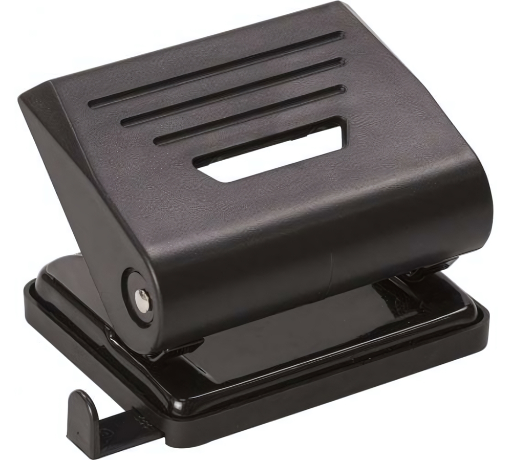 Дырокол 20л. черный с линейкой (DOLCE COSTO)