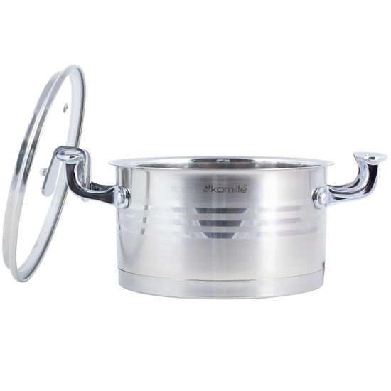 Кастрюля 3,1 л. из нержавеющей стали Kamille KM 5855 с крышкой