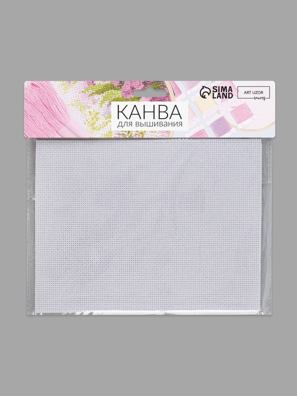 Канва для вышивания №14 30*20см хлопок белый АУ   5799959