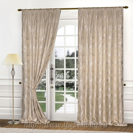 Шторы для зала: Приус  (арт. А30-351-2)  - (200х270)х2 см. - серо-бежевый