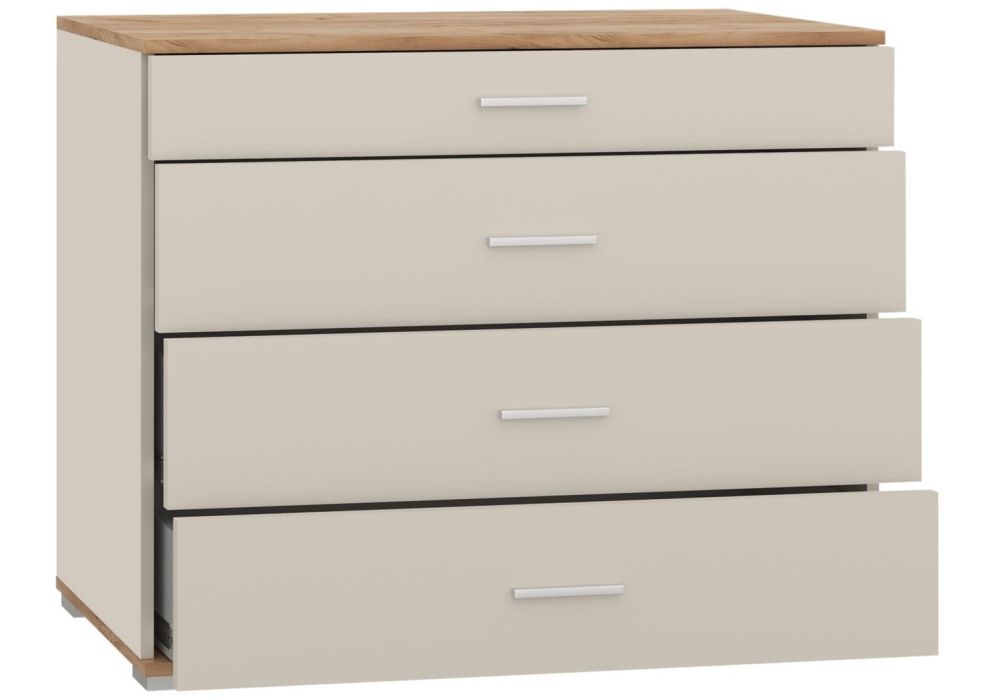 Комод Кассандра 92 дуб крафт золотой / кашемир