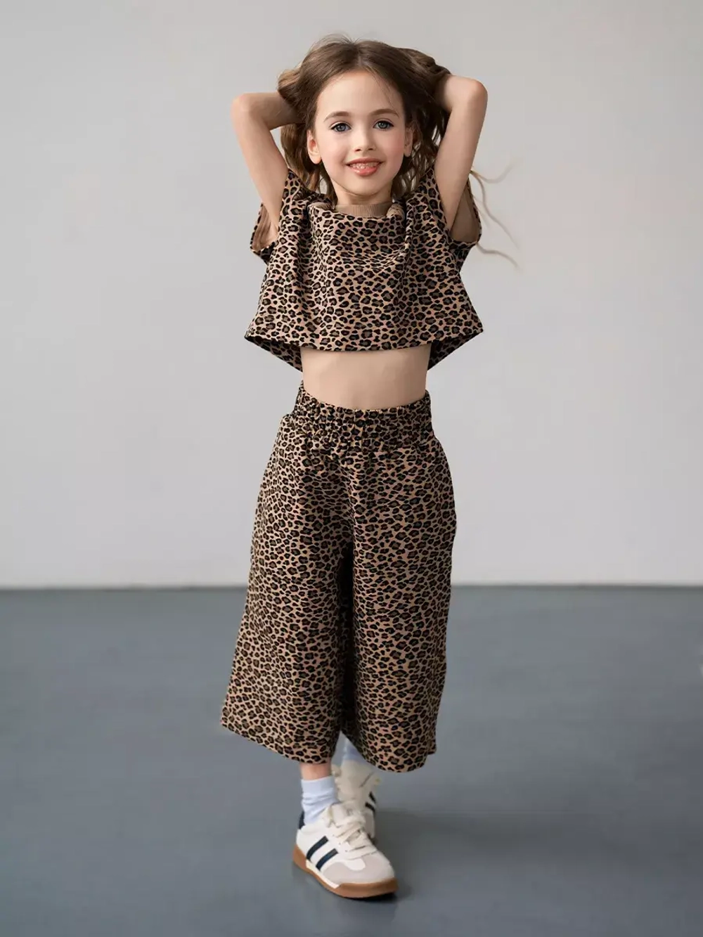 Костюм для девочки на лето с кюлотами