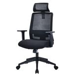 Кресло BRABIX PREMIUM "Agent ER-404", поясничная поддержка, регулируемый подголовник, ткань/сетка, черное, 532970