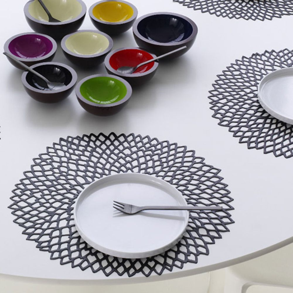 Салфетка подстановочная 36х39 Chilewiсh Pressed dahlia Gunmetal США