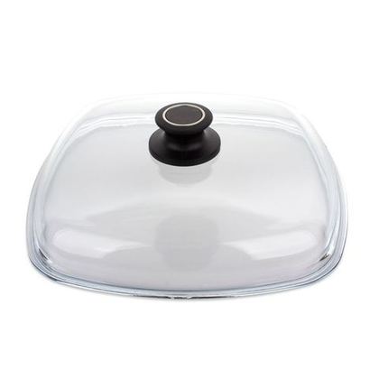 Крышка стеклянная квадратная 28см AMT Gastroguss Glass Lids