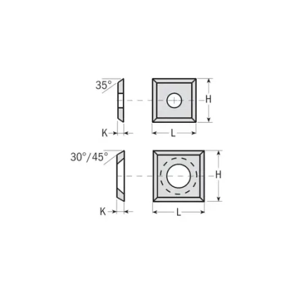 Нож твердосплавный 12x12x1,5 U2300 CMT 790.120.03