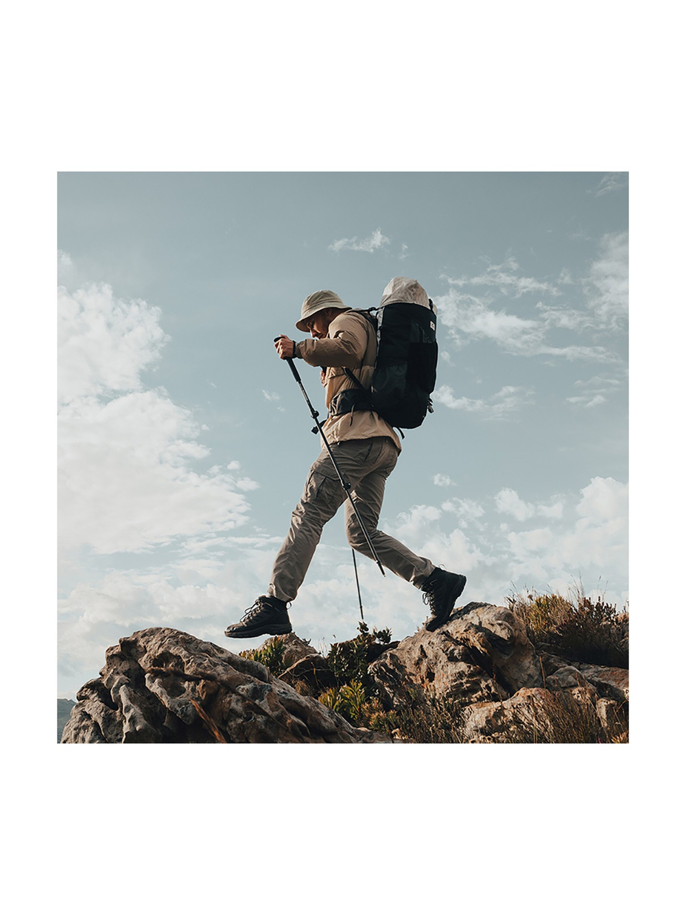 Палка треккинговая Naturehike ST03 7075 AL NH17D017-D с 3 узлами серый