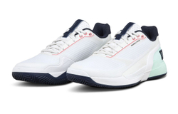 Мужские кроссовки теннисные Wilson Rush Pro 5 - white/bay/fiery coral