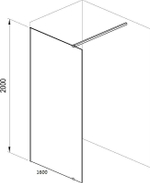 Душевая перегородка Ravak Walk-In Wall 160 GW9WS0C00Z1 профиль Хром стекло Transparent