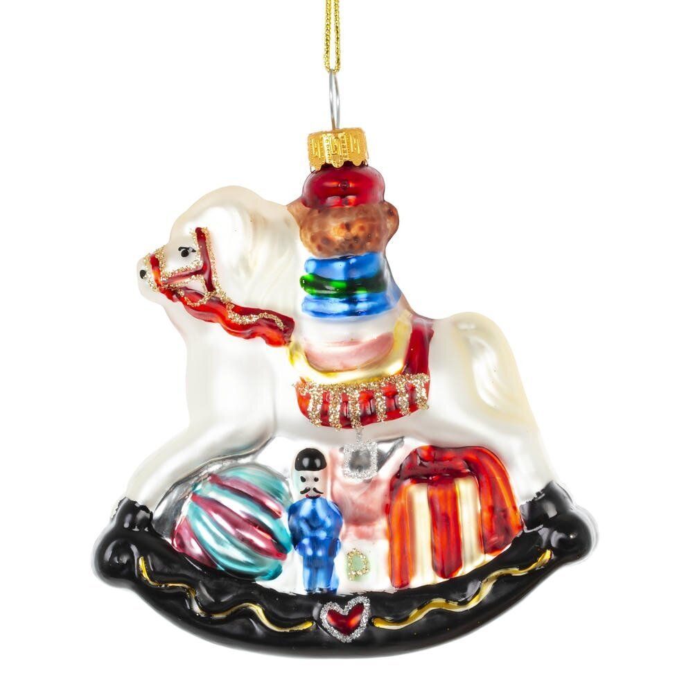 GAEM Украшение новогоднее "Лошадка-качалка", L9 W3,5 H10 см